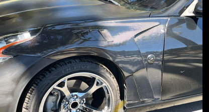 Nissan 370Z RS-1 Style Carbon Fiber Vented Front Fenders by Autobunch