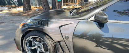 Nissan 370Z RS-1 Style Carbon Fiber Vented Front Fenders by Autobunch