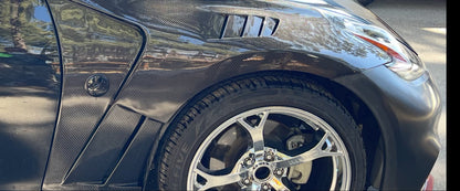 Nissan 370Z RS-1 Style Carbon Fiber Vented Front Fenders by Autobunch