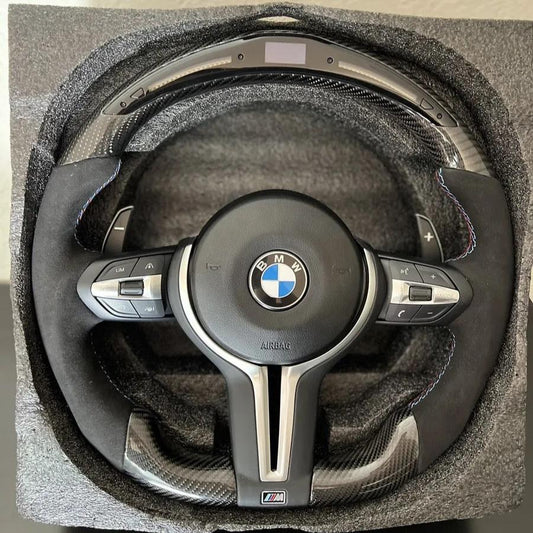 BMW F-Series LED Carbon Fiber Steering Wheel - Fits M2, M3, M4, 2,3,4 Series