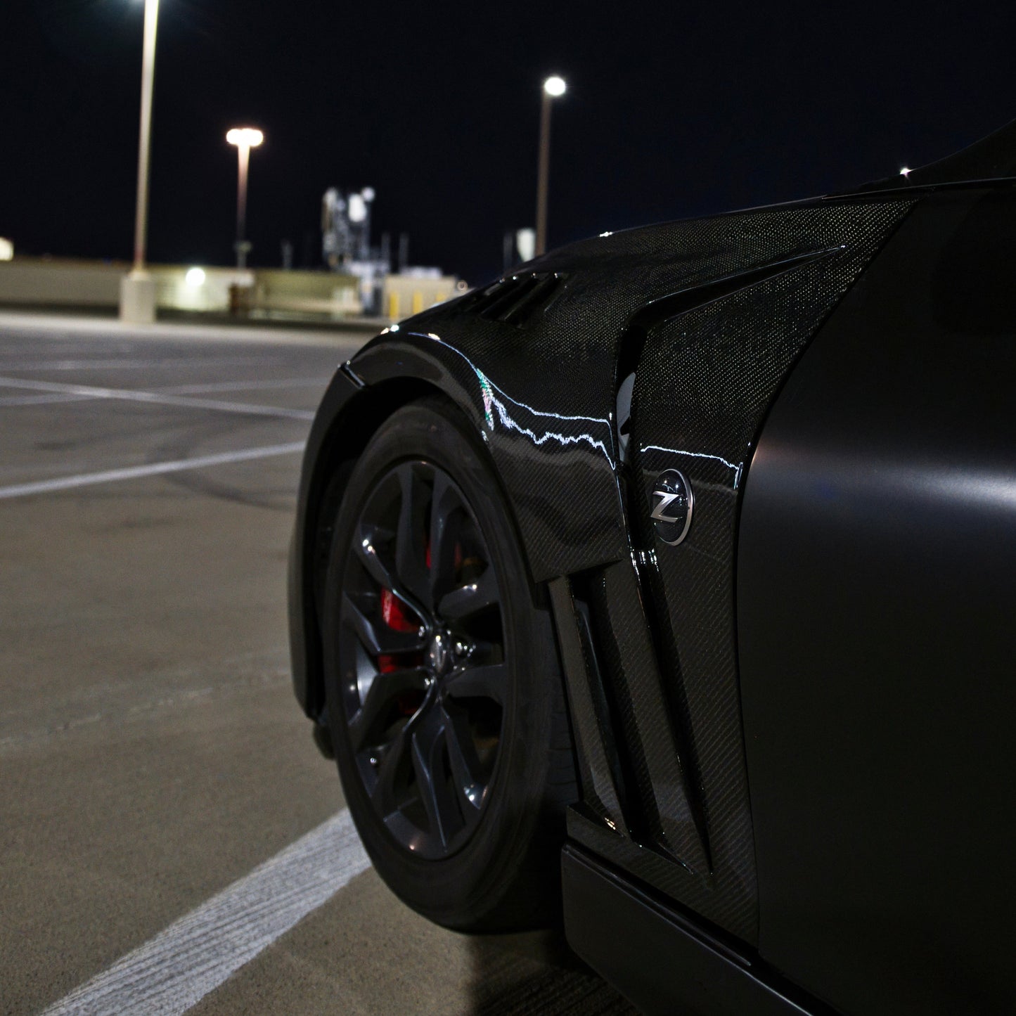 Nissan 370Z RS-1 Style Carbon Fiber Vented Front Fenders by Autobunch