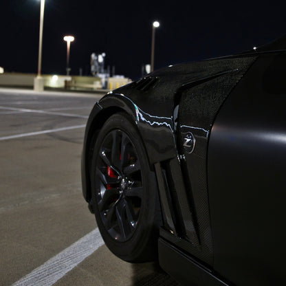 Nissan 370Z RS-1 Style Carbon Fiber Vented Front Fenders by Autobunch