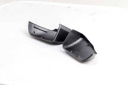 2015 - 2024 Mustang Carbon Fiber Side Mirror Cover Set with Turn Signals (Matte Finish)