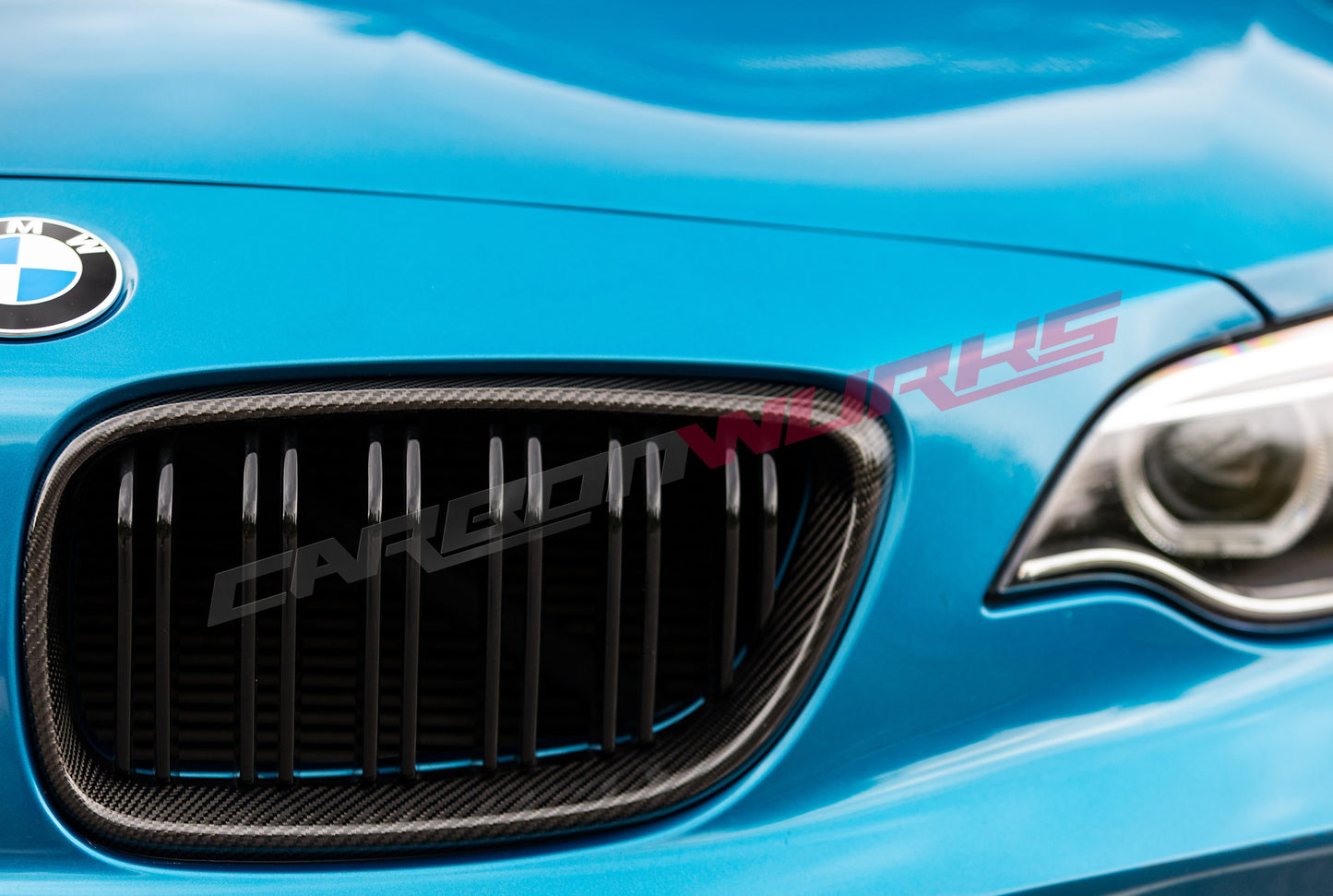 BMW 2 SERIES CARBON FIBRE KIDNEY GRILLES