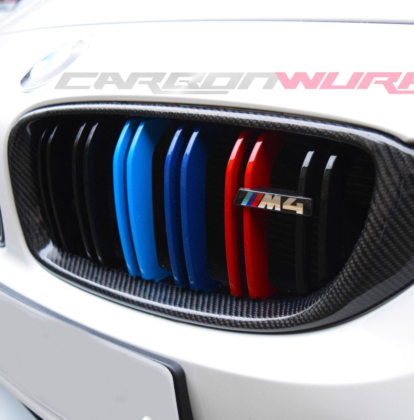 BMW M3 / M4 CARBON FIBRE KIDNEY GRILLES – M POWER COLOURS