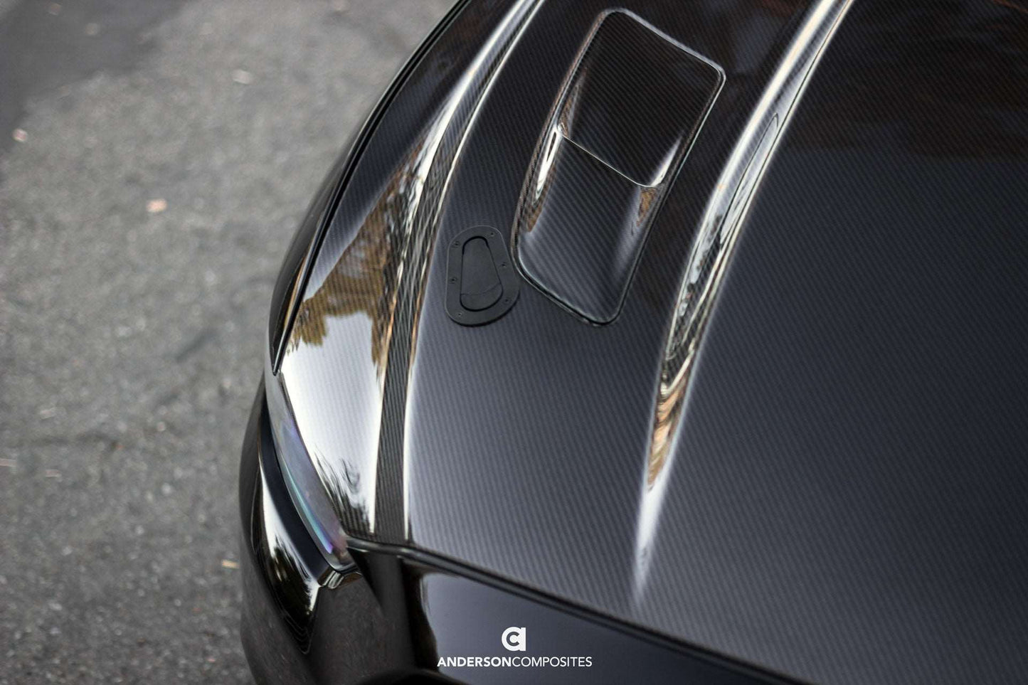2015 - 2017 Mustang Double-Sided Carbon Fiber Cowl Hood