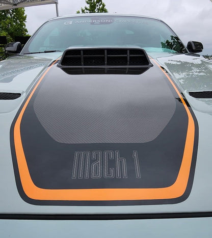 2021 - 2023 Ford Mustang Mach 1 Double Sided Type-SK Carbon Fiber Hood