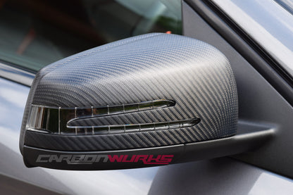 MERCEDES RED CARBON FIBRE MIRRORS