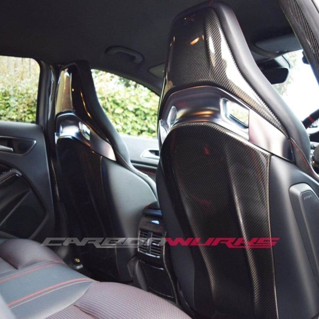 MERCEDES W176 / W117 CARBON FIBRE SEAT BACK COVERS