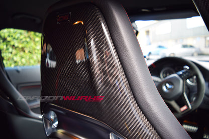 MERCEDES W176 / W117 CARBON FIBRE SEAT BACK COVERS