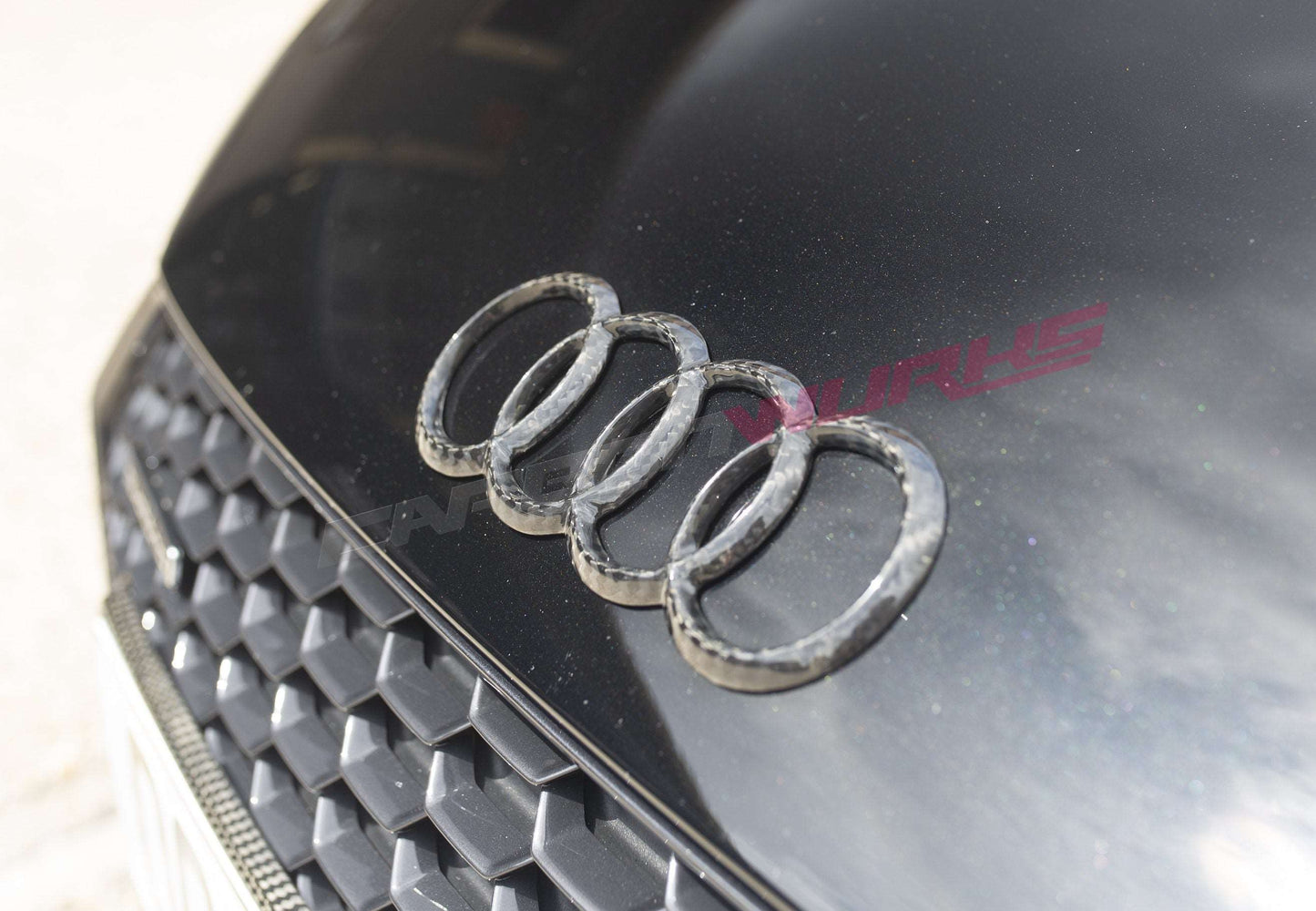 AUDI R8 COUPE CARBON FIBRE BADGE SET