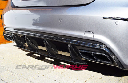 MERCEDES A45 CARBON FIBRE DOUBLE DIFFUSER