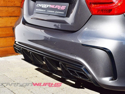 MERCEDES A45 CARBON FIBRE DOUBLE DIFFUSER