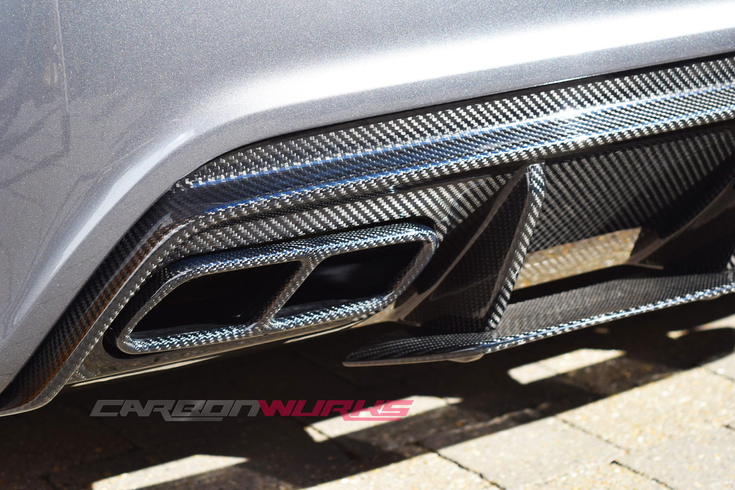 MERCEDES A45 CARBON FIBRE DOUBLE DIFFUSER