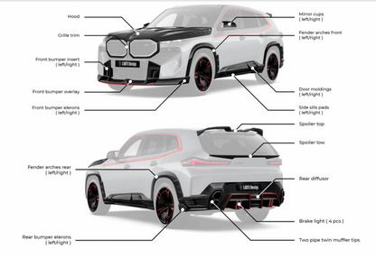 BMW XM G09 CARBON FIBER BODYKIT FITS 2022-2024