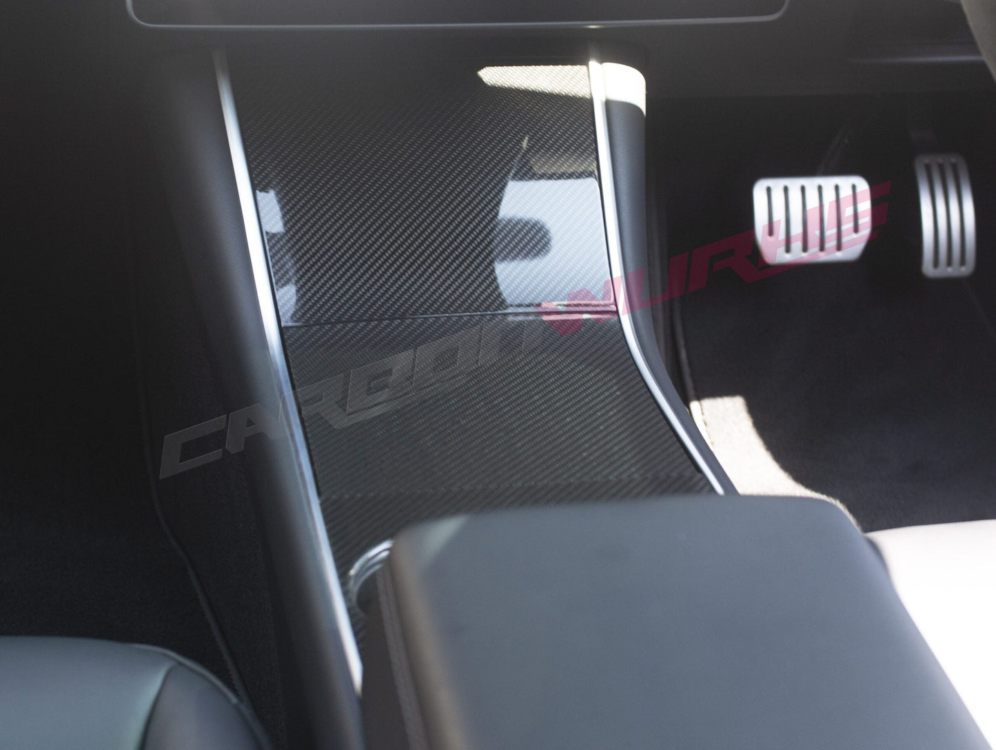 TESLA MODEL 3 CARBON FIBRE CENTRE CONSOLE COVERS