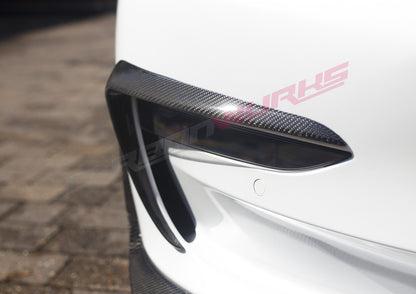 TESLA MODEL 3 CARBON FIBRE FRONT CANARDS (SET OF 2)