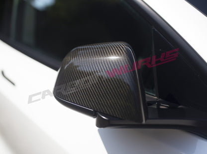 TESLA MODEL 3 CARBON FIBRE MIRROR COVERS