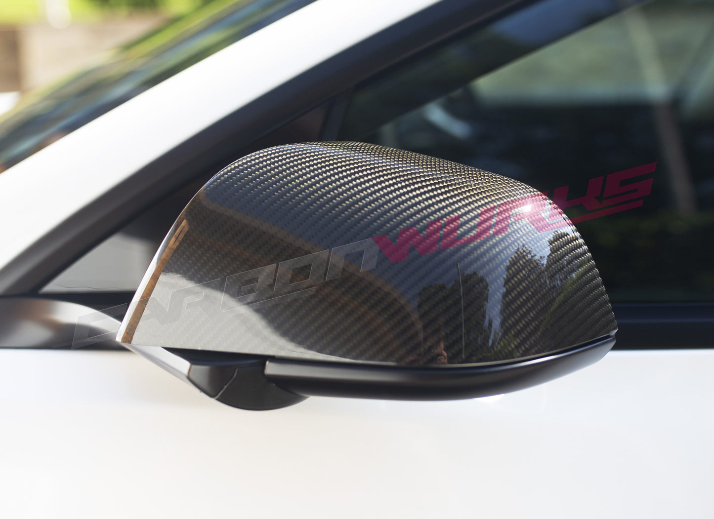 TESLA MODEL 3 CARBON FIBRE MIRROR COVERS