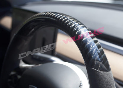 TESLA MODEL 3 CARBON FIBRE STEERING WHEEL – CUSTOMIZABLE