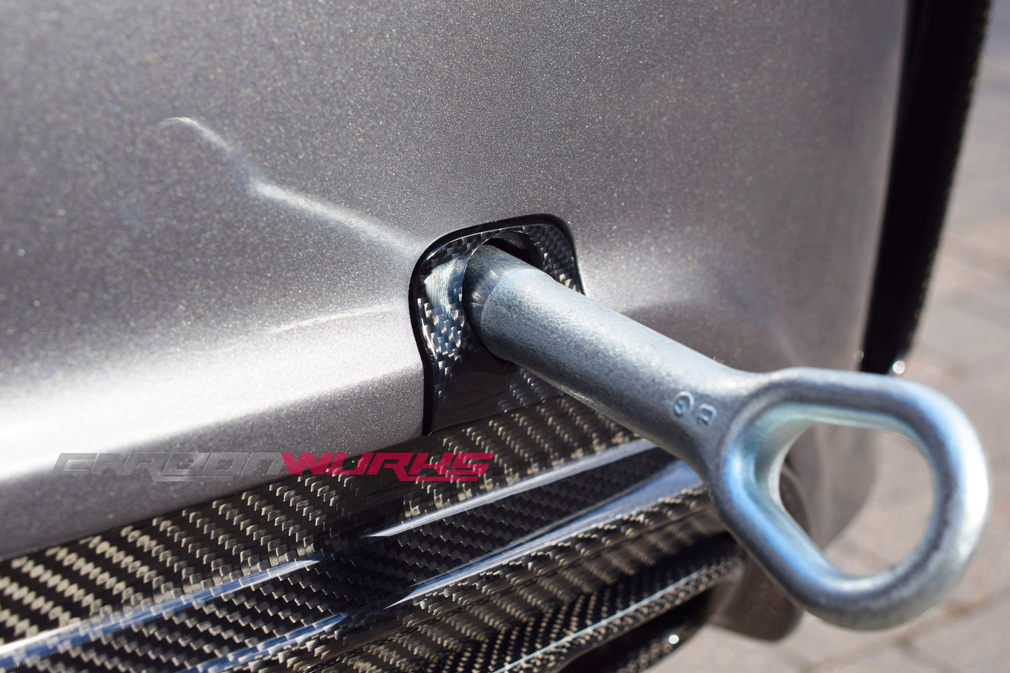 MERCEDES A45 AMG CARBON FIBRE TOW HOOK COVERS (PRE FACELIFT)