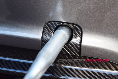 MERCEDES A45 AMG CARBON FIBRE TOW HOOK COVERS (PRE FACELIFT)