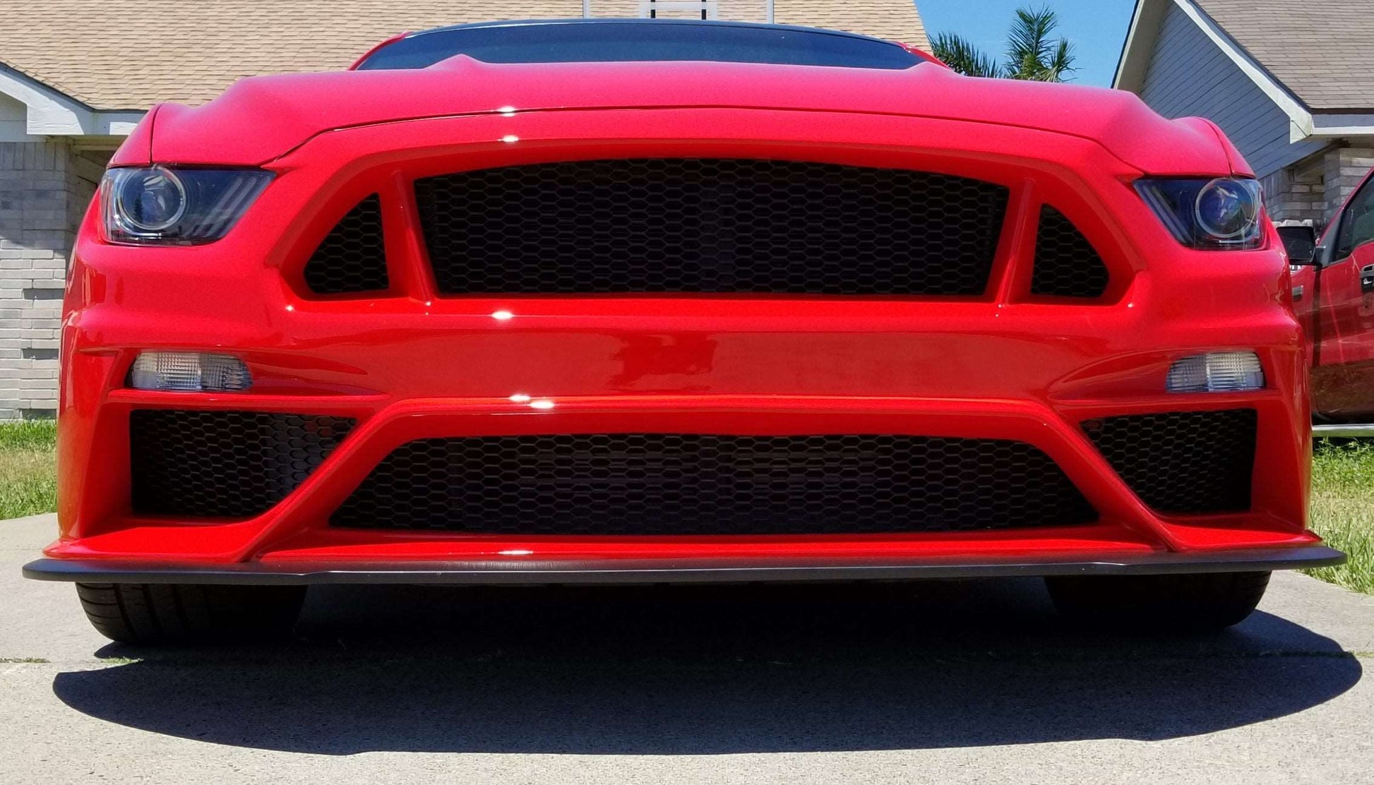 2015 - 2017 MUSTANG FORD GT STYLE MUSTANG FIBERGLASS FRONT BUMPER WITH FRONT LIP