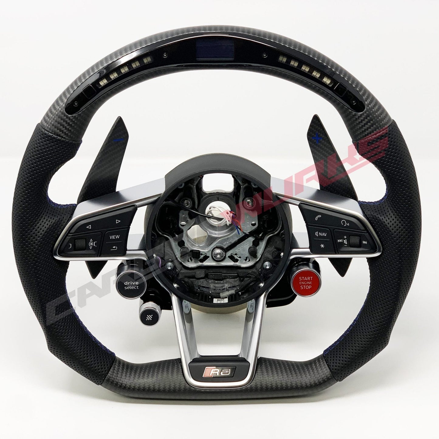 Audi R8 Facelift Carbon Fiber Steering Wheel with Race Pack LED Shift Lights