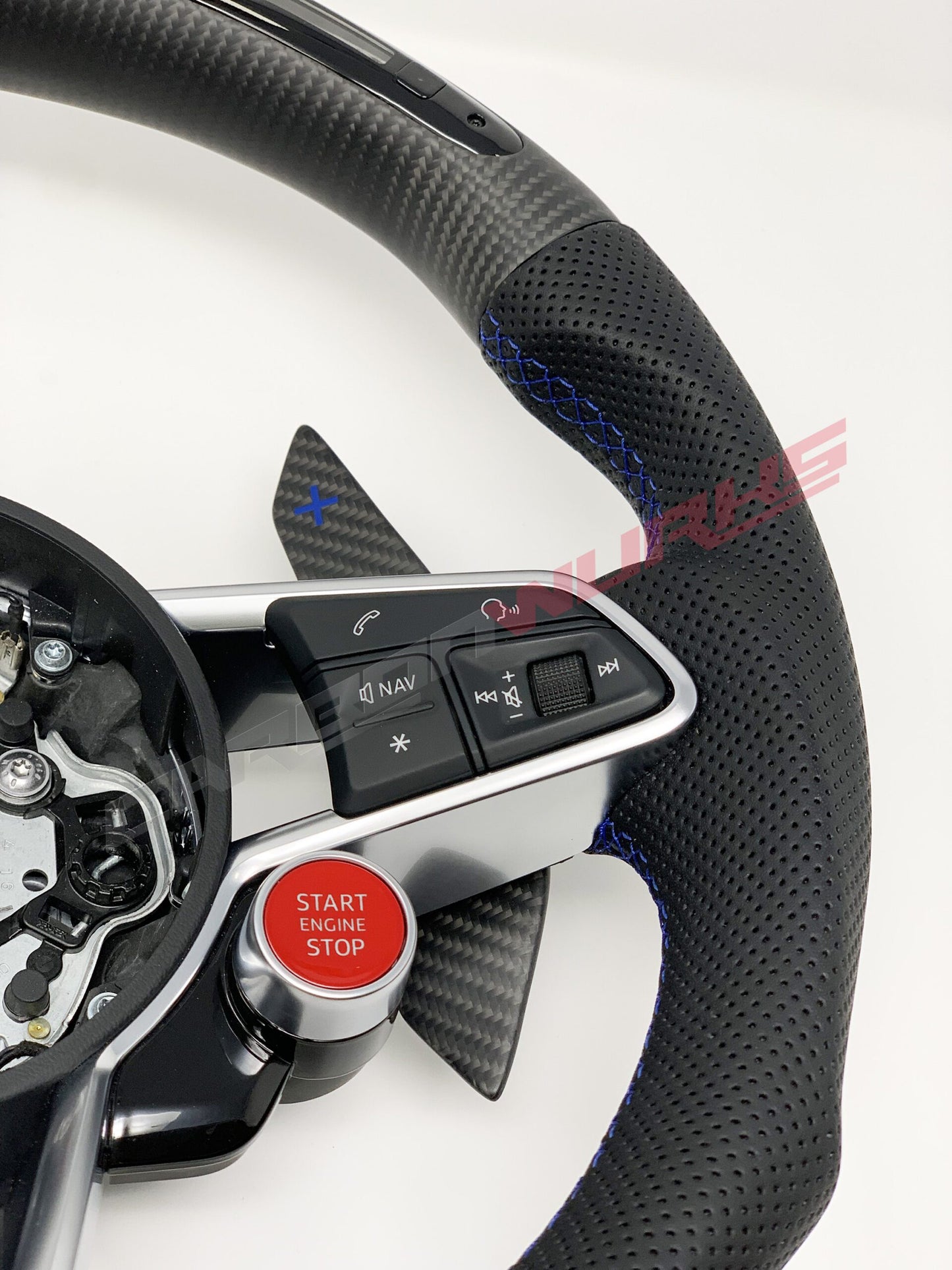 Audi R8 Facelift Carbon Fiber Steering Wheel with Race Pack LED Shift Lights