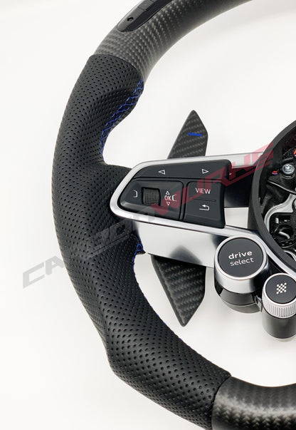 Audi R8 Facelift Carbon Fiber Steering Wheel with Race Pack LED Shift Lights