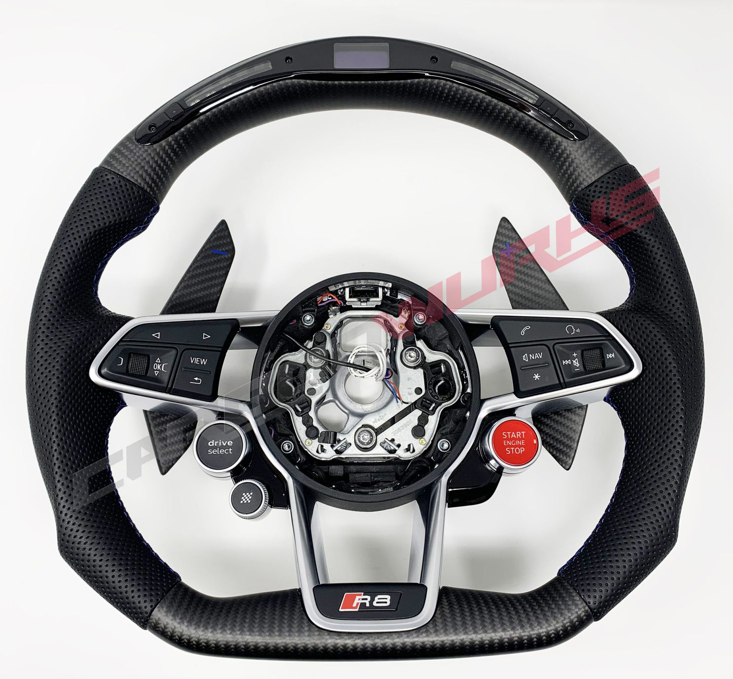 Audi R8 Facelift Carbon Fiber Steering Wheel with Race Pack LED Shift Lights