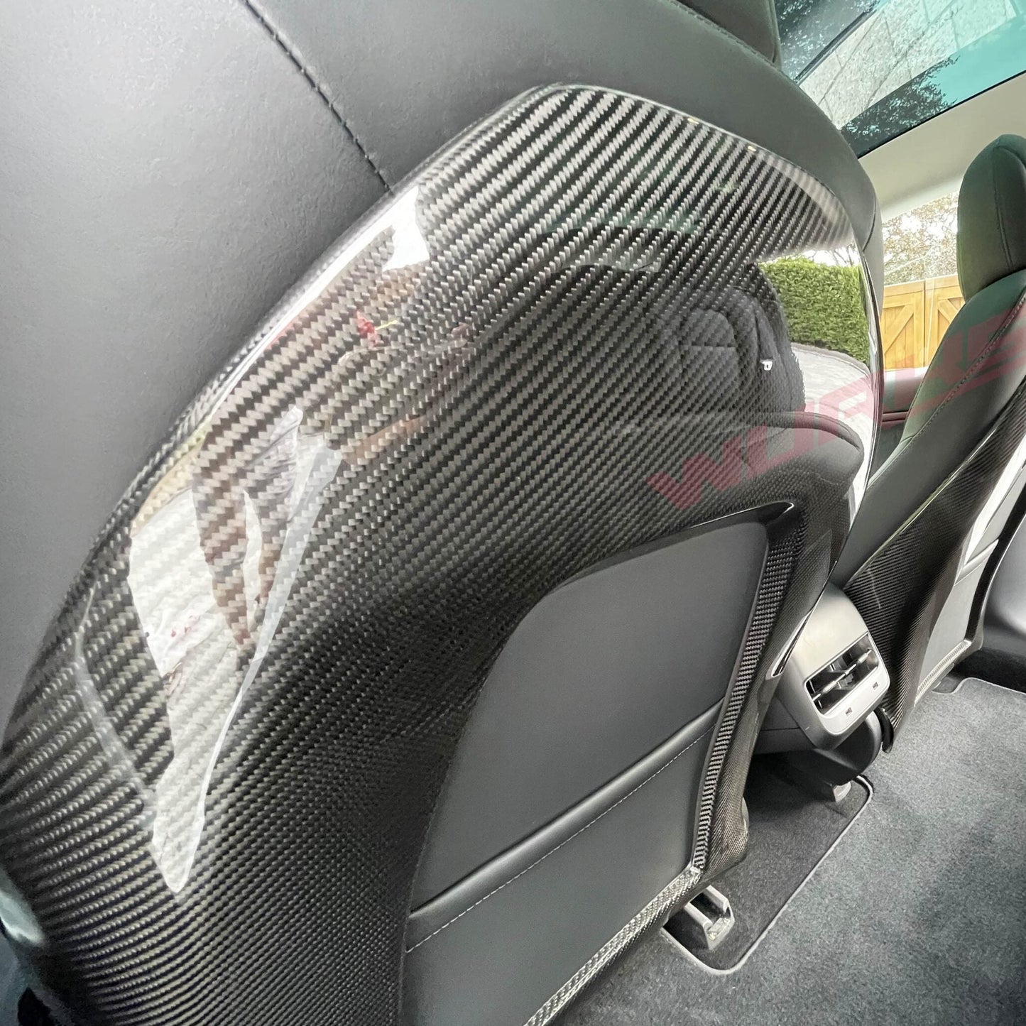 TESLA MODEL 3 CARBON FIBRE SEAT BACK COVERS