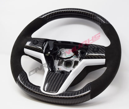 TESLA MODEL 3 CARBON FIBRE STEERING WHEEL – CUSTOMIZABLE