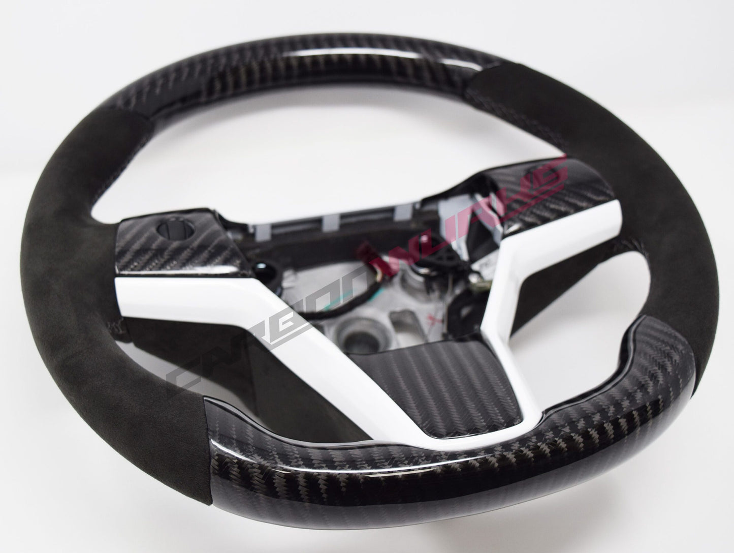 TESLA MODEL 3 CARBON FIBRE STEERING WHEEL – CUSTOMIZABLE