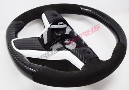 TESLA MODEL 3 CARBON FIBRE STEERING WHEEL – CUSTOMIZABLE