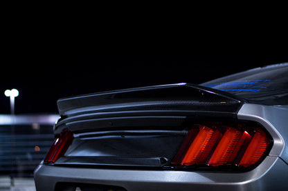 2015 - 2023 Mustang Double-Sided Carbon Fiber Type-ST Decklid with Integrated Spoiler