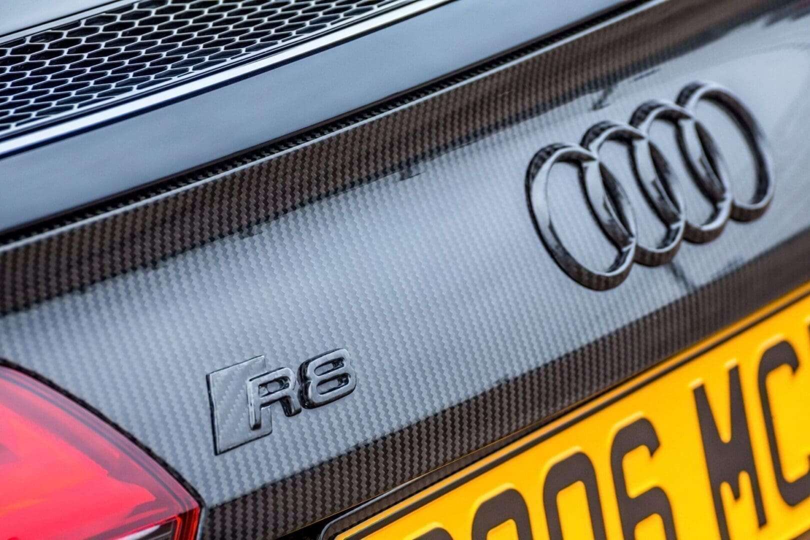 AUDI R8 COUPE CARBON FIBRE BADGE SET