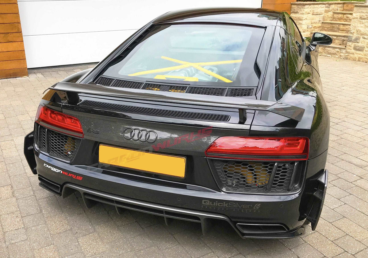 AUDI R8 CARBON FIBRE REAR LOWER BUMPER SPLITTERS (PRE-FACELIFT ...