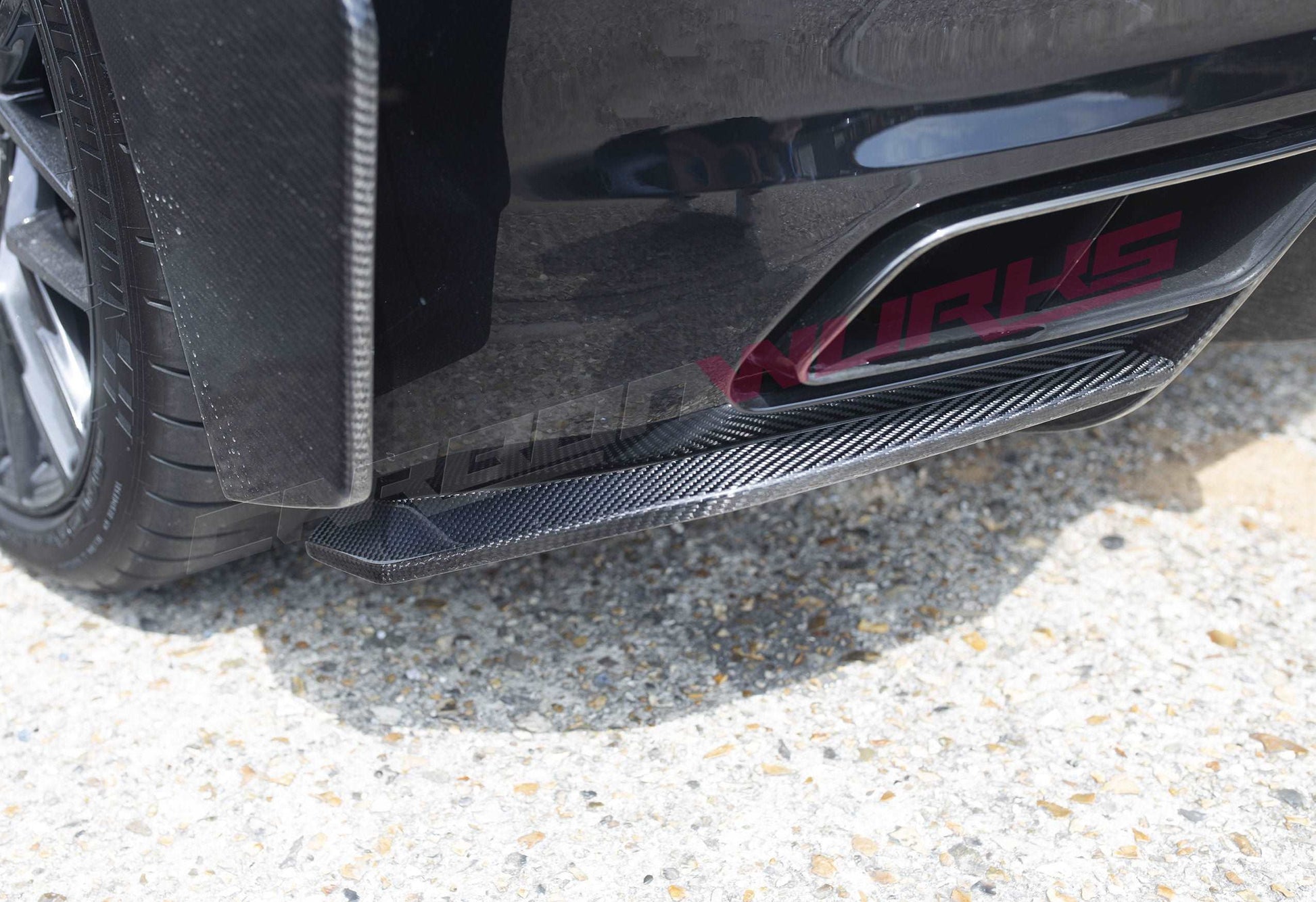 AUDI R8 CARBON FIBRE REAR LOWER BUMPER SPLITTERS