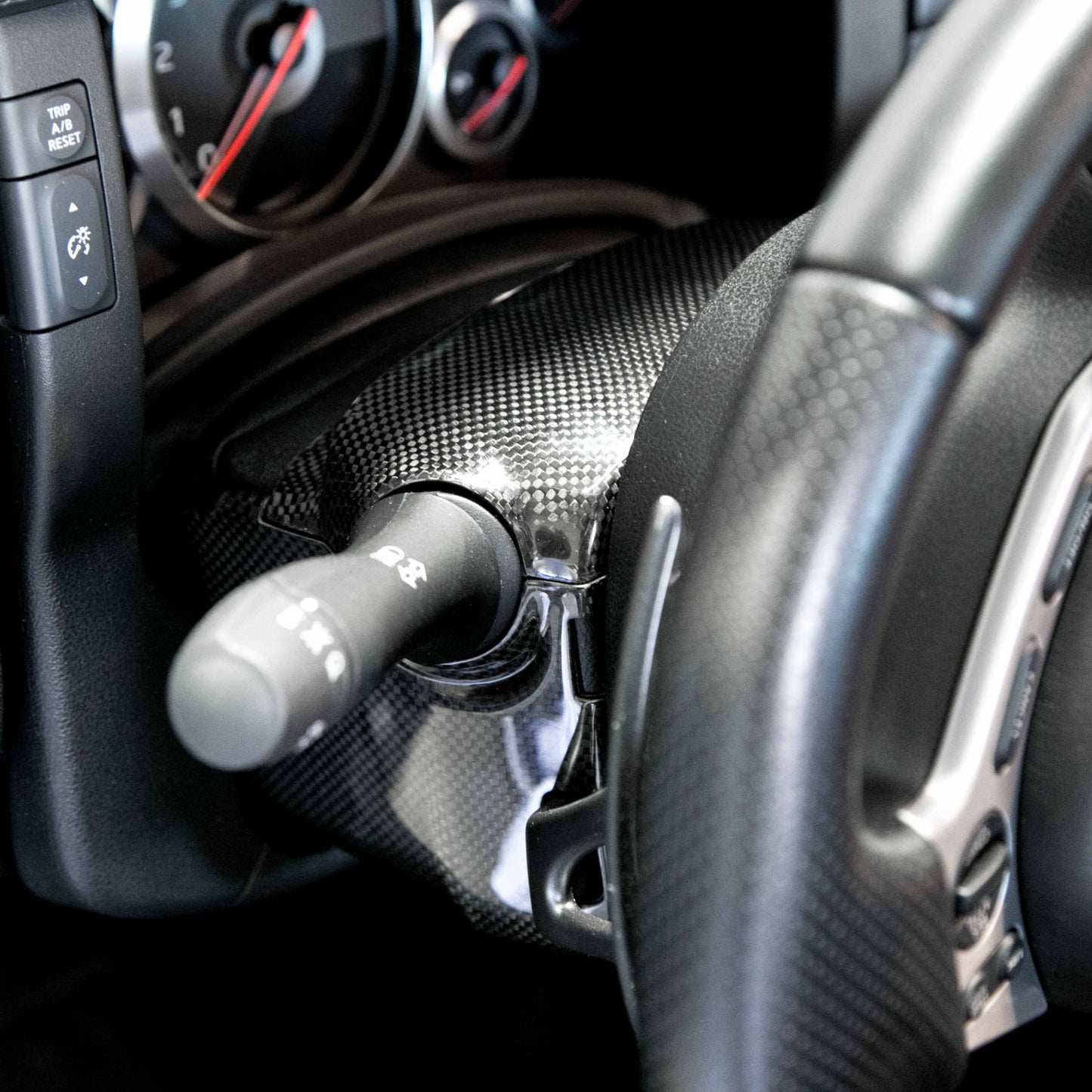 Carbon Fiber Steering Column Surround Trim For 2009-2016 Nissan GT-R - 4 Pcs