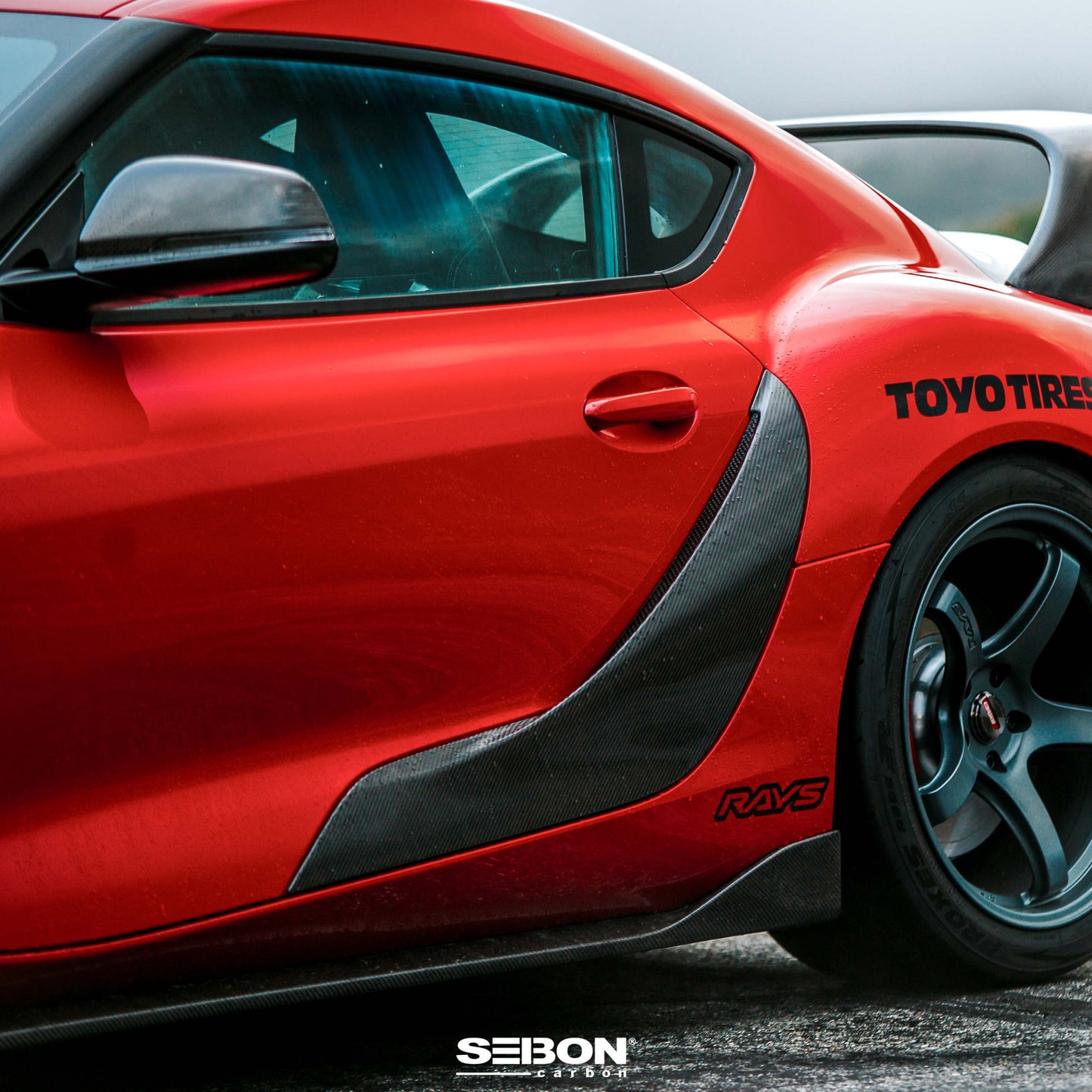 OEM-Style Carbon Fiber Door Garnish For 2020-2024 Toyota GR Supra