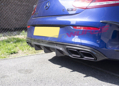 MERCEDES C63 COUPE & CONVERTIBLE CARBON FIBRE REAR DIFFUSER