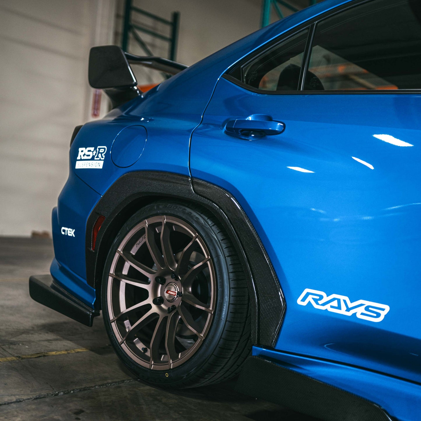 Carbon Fiber Rear Door Trim For 2022-2024 Subaru WRX
