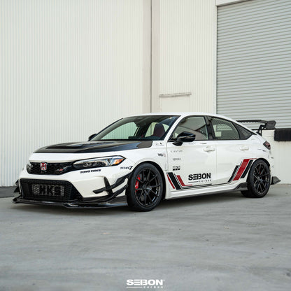 Carbon Fiber Front Bumper Canards For 2023-2025 Honda Civic Type R