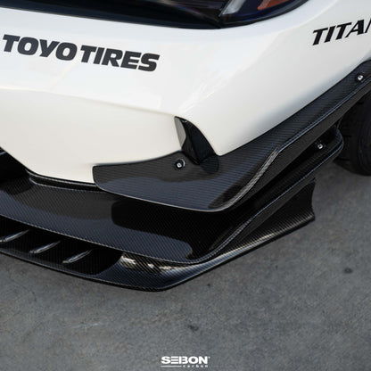 Carbon Fiber Front Bumper Canards For 2023-2025 Honda Civic Type R
