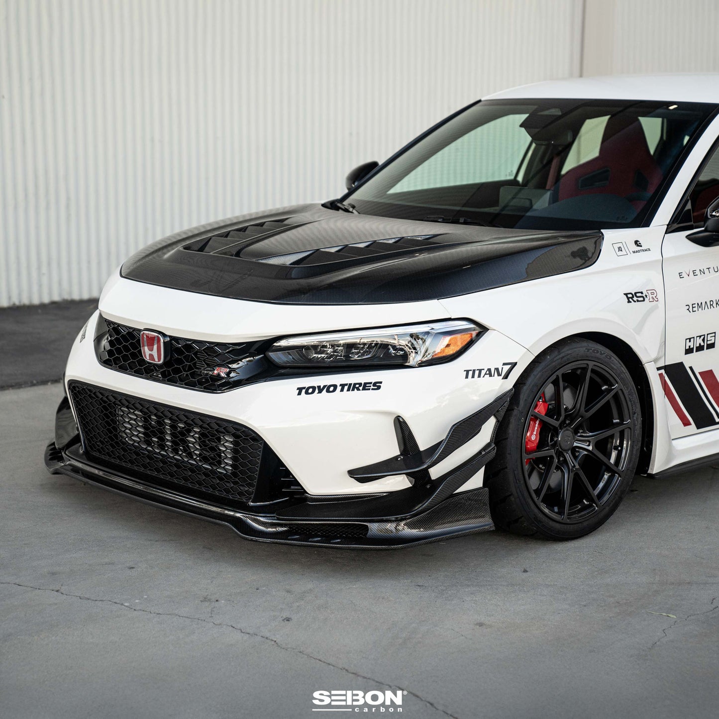 Carbon Fiber Front Bumper Canards For 2023-2025 Honda Civic Type R