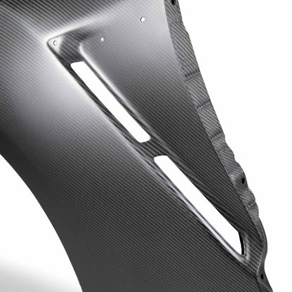 OEM-Style Dry Carbon Fiber Front Fenders For 2009-2024 Nissan GT-R - Matte