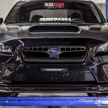 OEM-Style Carbon Fiber Front Grille For 2015-2017 Subaru WRX/STi
