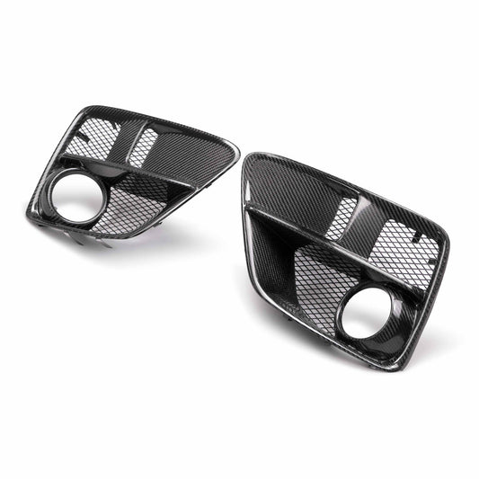 Seibon carbon fiber fog light surround for Subaru WRX STI