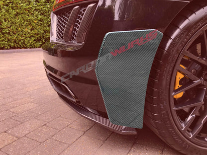 AUDI R8 CARBON FIBRE REAR BUMPER SIDE CANARDS